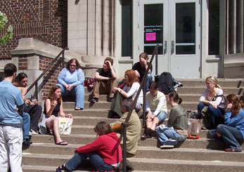 Students on Steps