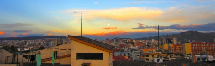 HECUA study abroad students' view of Quito, Ecuador from their room.