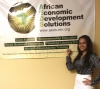 Rafika Momin, Agriculture and Justice student at her internship site, African Economic Development Solutions
